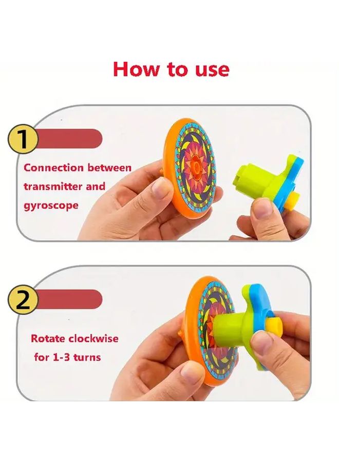 جيروسكوب إطلاق الكرة الدوارة المكدسة 1 قطعة هدية عيد ميلاد هدية للأطفال في العطلات - Image 4