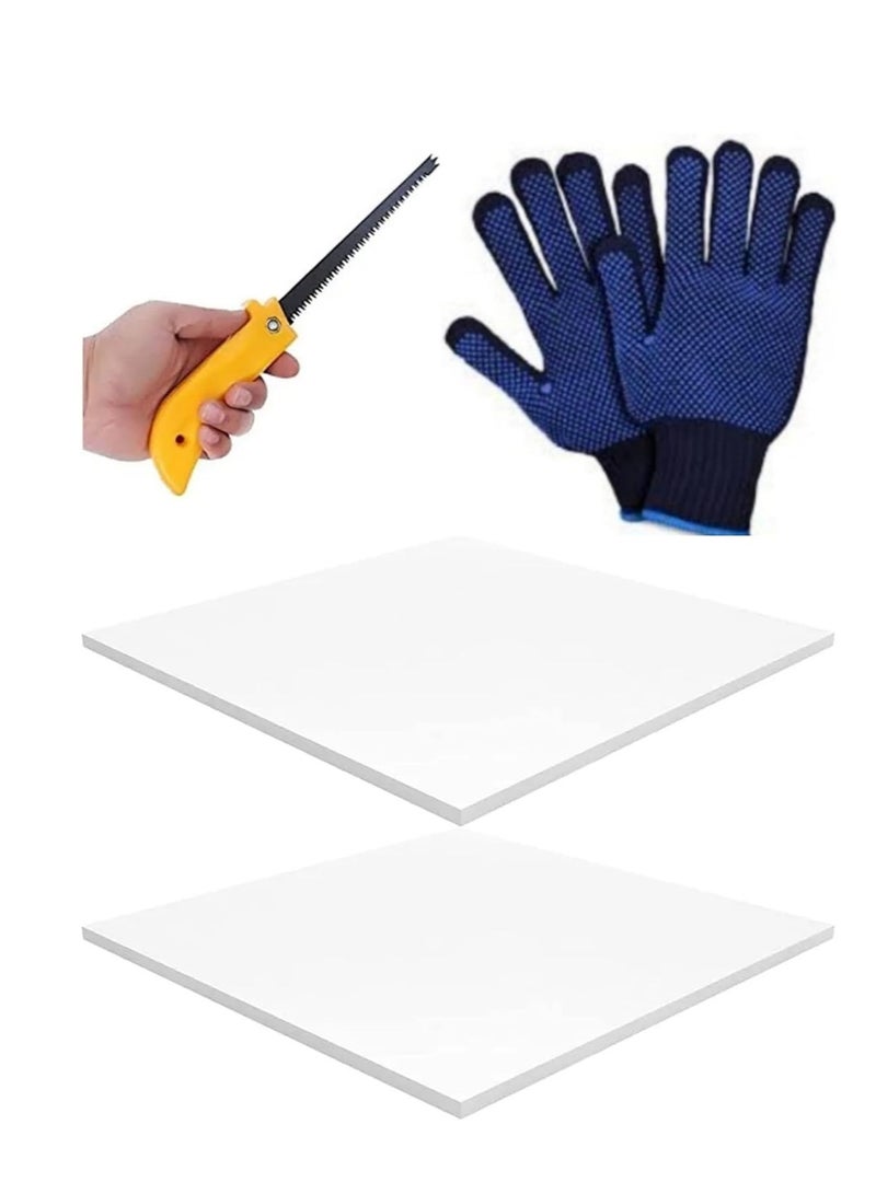 ABBASALI Gypsum Ceiling Tile 600x600x7mm With Gloves & Saw (6)  - Image 1