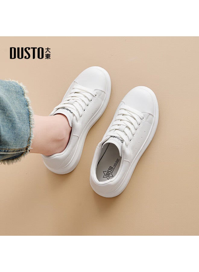 DUSTO Da Dong Women's Shoes Spring New Flat Middle Heel Round Toe Casual Shoes With Straps C0806 - Image 3