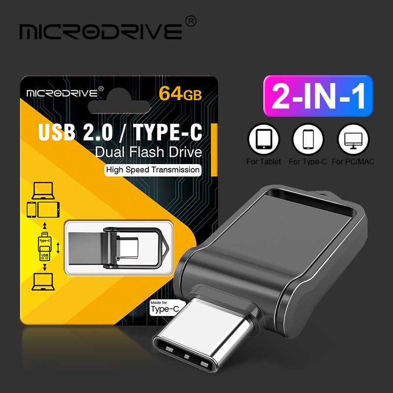 U Disk Type-C Computer Mobile Phone Dual-Use Usb 64G High-Speed Mini 128G Creative Waterproof Car Usb Disk 256G - Image 3