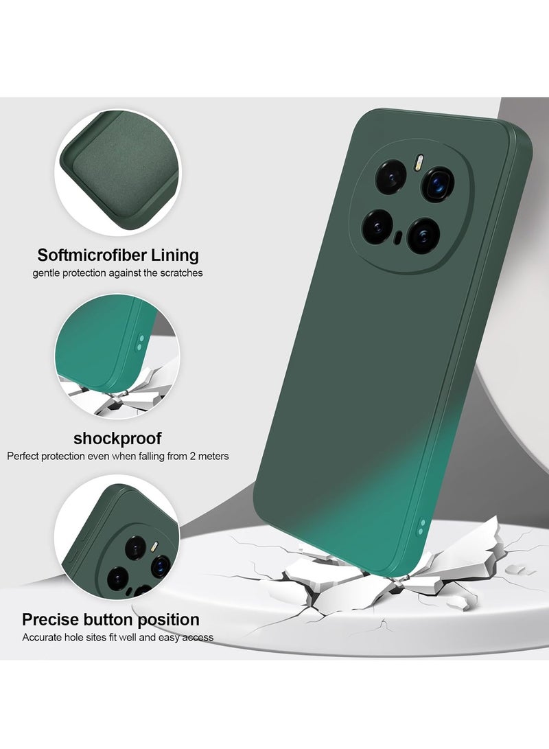 BORTONY Honor Magic 7 Pro Silicone Case Cover Liquid Silicone Anti-scratch Shockproof Case with Fibre Inner Layer Cover for Honor Magic 7 Pro 5G 6.8-inch - Image 2