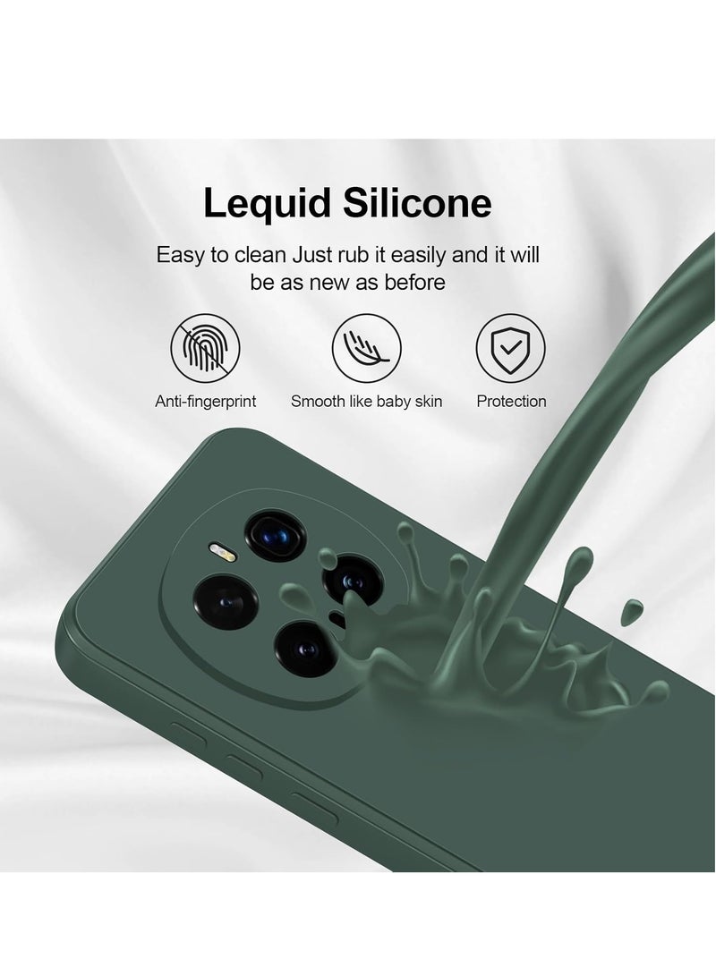 BORTONY Honor Magic 7 Pro Silicone Case Cover Liquid Silicone Anti-scratch Shockproof Case with Fibre Inner Layer Cover for Honor Magic 7 Pro 5G 6.8-inch - Image 4