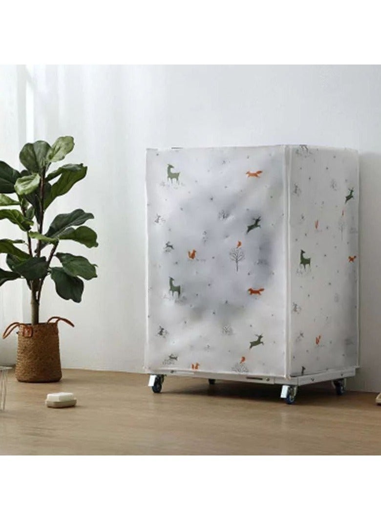 Water and Dust Proof Cover with Zipper For Automatic Washing Machine - Image 3