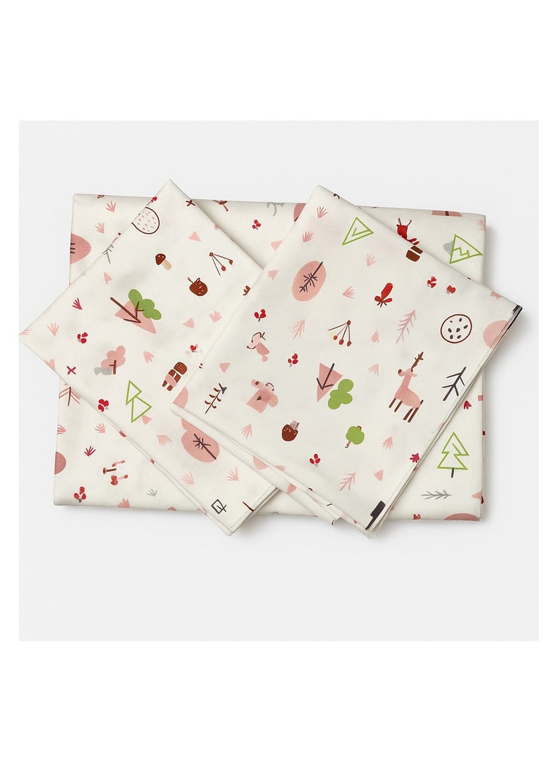 King Size Cotton Bedsheet 240x270 cm with 2 Pillowcases 47x75 cm – 144 TC – Printed Design – Soft & Breathable  - Image 2