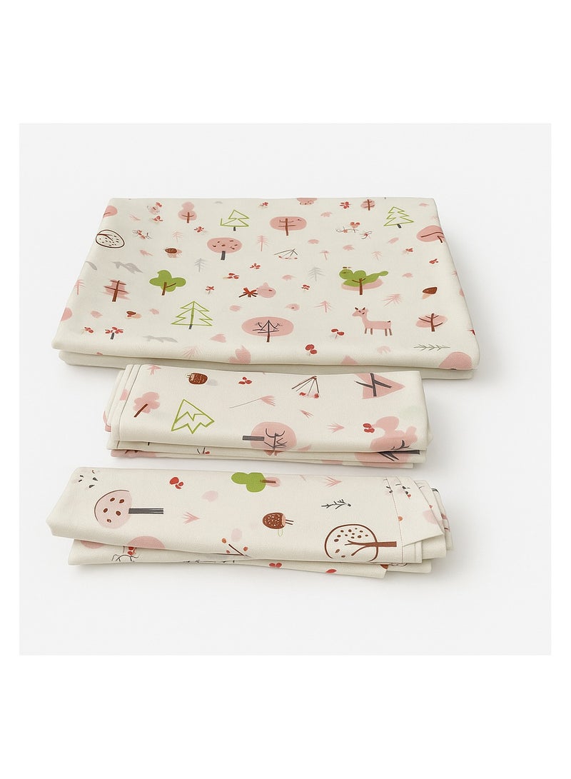 King Size Cotton Bedsheet 240x270 cm with 2 Pillowcases 47x75 cm – 144 TC – Printed Design – Soft & Breathable  - Image 3