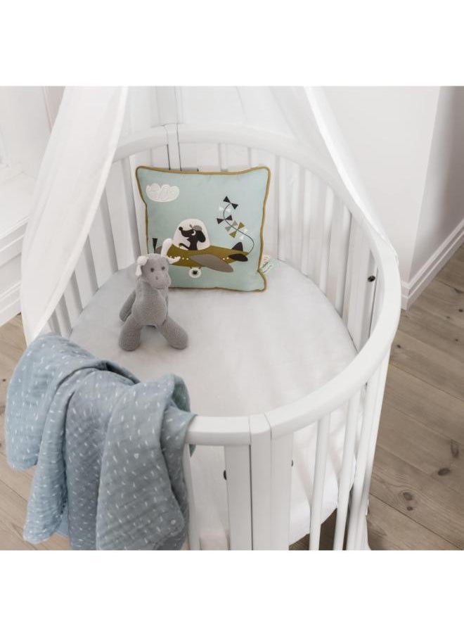 STOKKE - Sleepi Mini Fitted Soft Sheets For Sweet Dreams Made For The Oval Sleepi Mini Mattress Safe , Stylish And Washable 100% Fine Cotton Percale White - Image 1