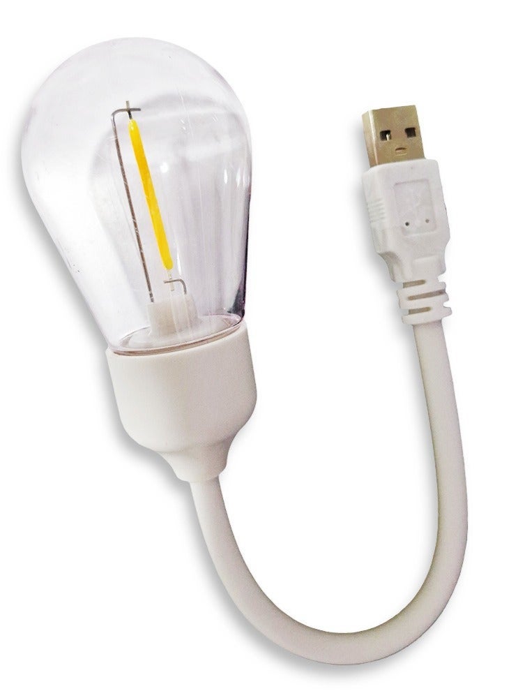 مصباح قراءة LED محمول ومرن (USB Powered) - ضوء ليلي صغير قابل للدوران 360 درجة - مثالي للكمبيوتر المحمول، المكتب، القراءة، والتخييم - إضاءة موفرة للطاقة 1 واط. - Image 1