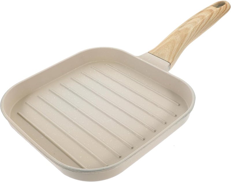 iplusmile Nonstick Flat Frying Pan Small Kitchen Egg Pancake Skillet with Universal Induction Base in Light Cream for Home Cooking - Image 1