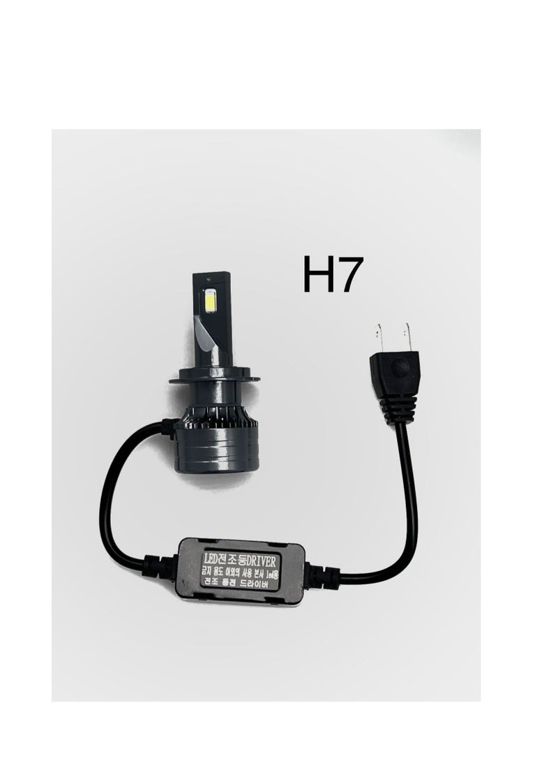 General - Generic 2pieces H7 LED HL Headlight Bulbs IP68 Waterproof Car LED Headlight Bulbs 6000K 50000LM Bright LED Headlights 2pcs ,Black - Image 1