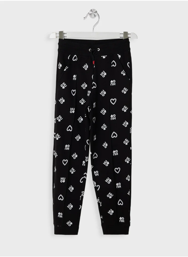 هوجو Kids Logo Aop Sweatpants