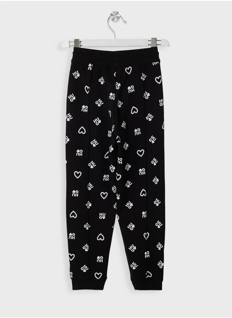 HUGO Kids Logo Aop Sweatpants