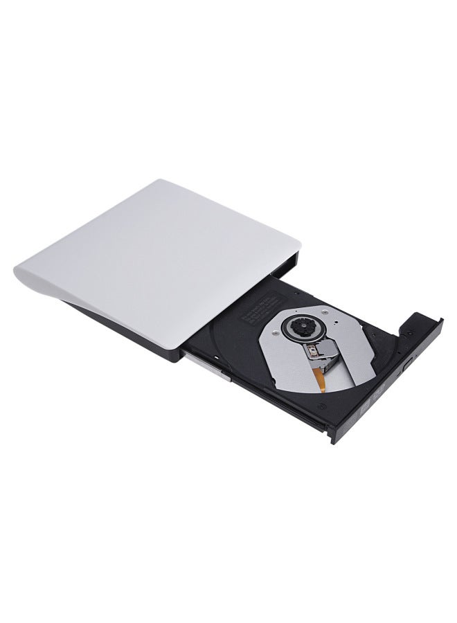 USB3.0 محرك الأقراص الضوئية المصقول خارجي محمول الموقد DVD-rw CD ROM دفتر خارجي محايد اللون: أسود - Image 3
