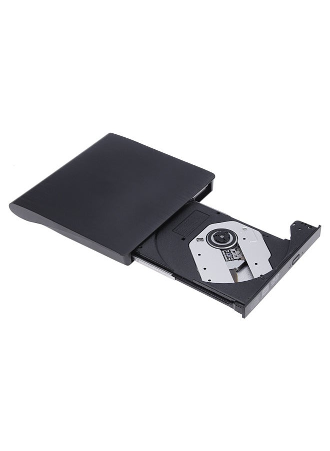 USB3.0 محرك الأقراص الضوئية المصقول خارجي محمول الموقد DVD-rw CD ROM دفتر خارجي محايد اللون: أسود - Image 4