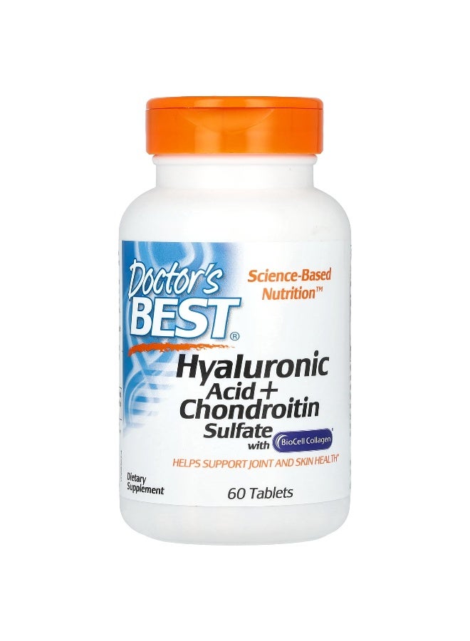 Doctor's Best Hyaluronic Acid with Chondroitin Sulfate, featuring BioCell Collagen, Non-GMO, Gluten Free, Soy Free, Joint Support - Image 1