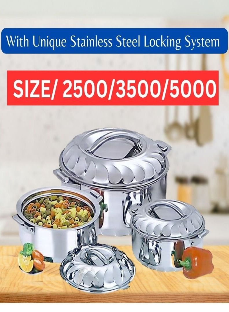 ماتريكس قدر 3 قطع من الفولاذ المقاوم للصدأ مع نظام قفل من الفولاذ - Image 3