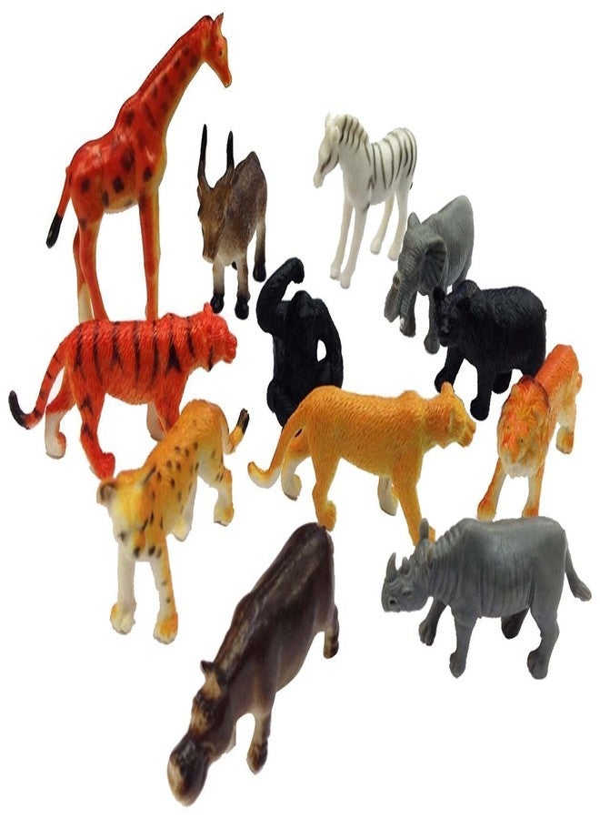 Sajani 12 pcs. Wild Animals Learning Figures Set for Kids Big Size.(Approx 10 cms Each) - Image 4