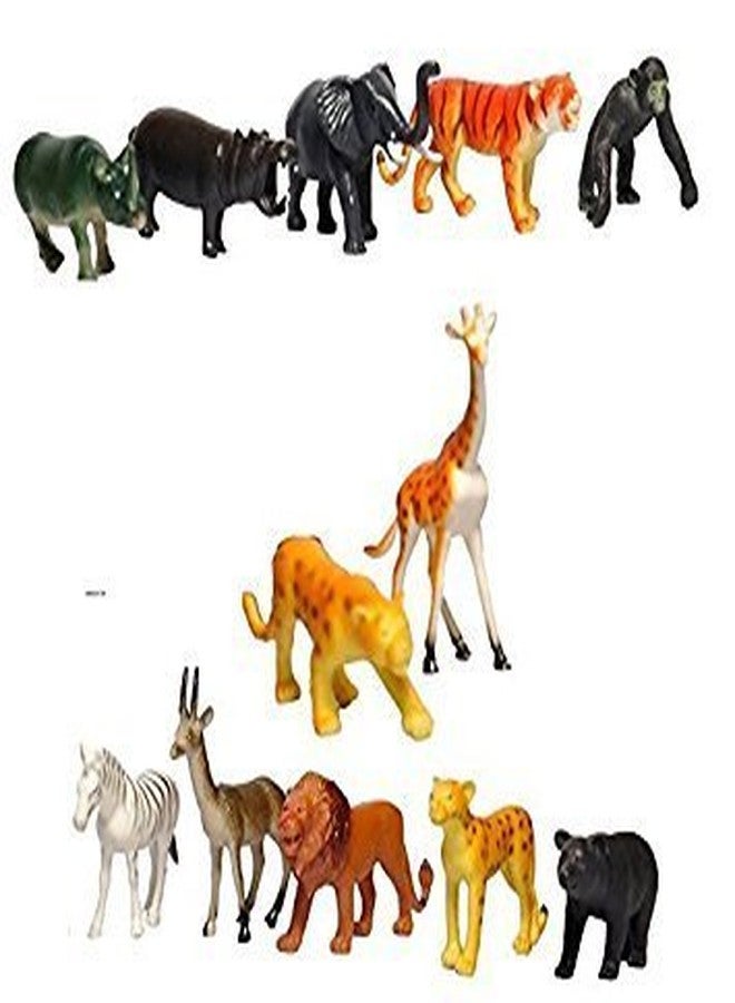Sajani 12 pcs. Wild Animals Learning Figures Set for Kids Big Size.(Approx 10 cms Each) - Image 3