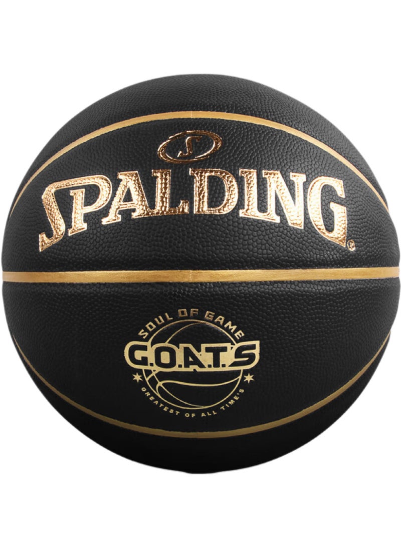 SPALDING "Spalding GOATS Series 77-790Y Black Gold Legend Basketball" Official Size 7 Game & Training Ball + 3-Piece Accessory Set (Storage Bag/Pump/Needle) Wear-Resistant & Non-Slip for Adults Indoor/Outdoor - Image 5