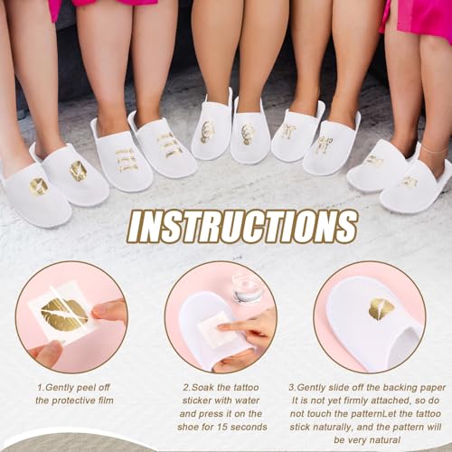 Velmitten 12 Pairs Disposable Wedding Slippers Disposable Hotel Slippers for Guests Bride Bridesmaid Gifts for Travel Spa Home Bridal Shower Women Closed Toe (US Men Size 10,Women 11) - Image 5