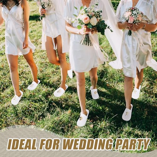 Velmitten 12 Pairs Disposable Wedding Slippers Disposable Hotel Slippers for Guests Bride Bridesmaid Gifts for Travel Spa Home Bridal Shower Women Closed Toe (US Men Size 10,Women 11) - Image 3