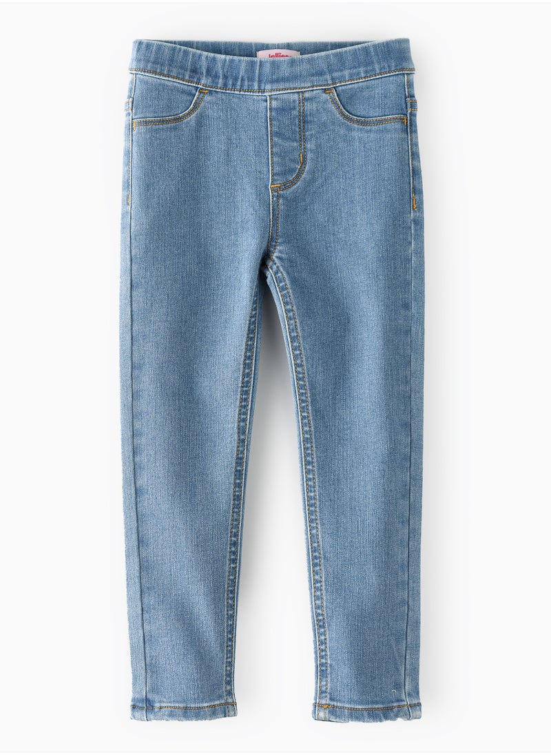 Jelliene - Denim Fun & Flexibility: Girls Stretchy Jeggings All-Day Comfort & Stylish Appeal - Image 1