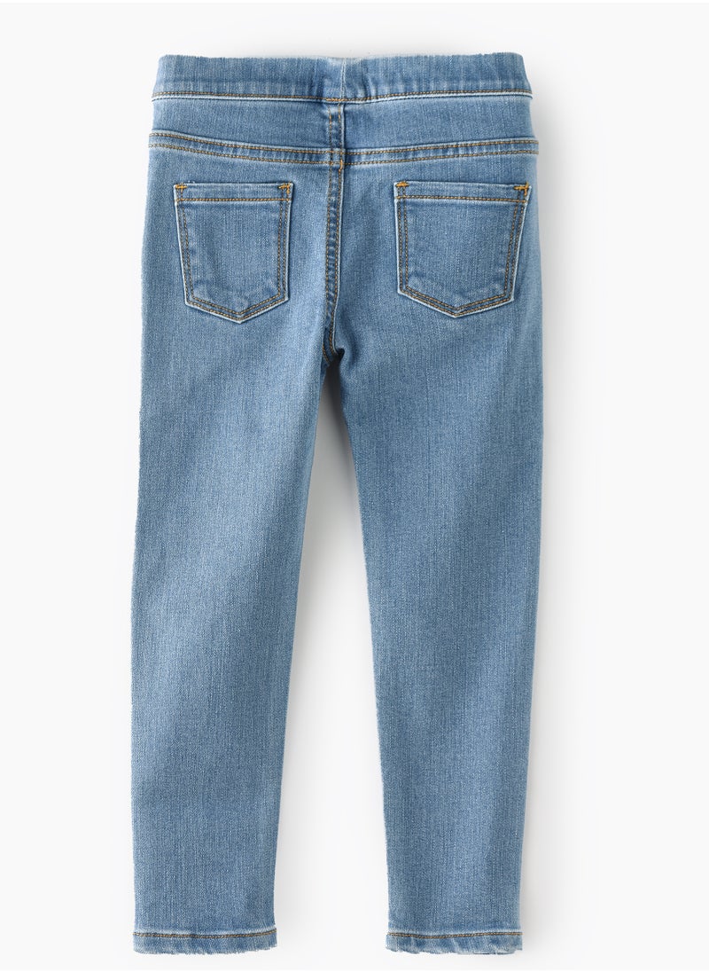 Jelliene - Denim Fun & Flexibility: Girls Stretchy Jeggings All-Day Comfort & Stylish Appeal - Image 1