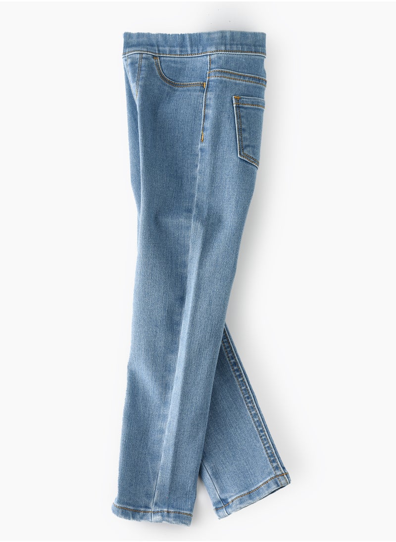 Jelliene - Denim Fun & Flexibility: Girls Stretchy Jeggings All-Day Comfort & Stylish Appeal - Image 1