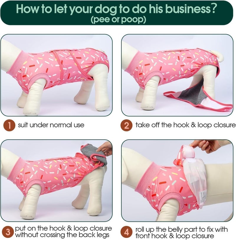 Kuoser Recovery Suit for Female Male Dogs, Dog Surgery Recovery Suit, Dog Onesie After Surgery Spay Neuter, Anti-Licking Pet Surgical Recovery Snugly Suit, Bodysuit for Abdominal Wounds Skin Disease - Image 5