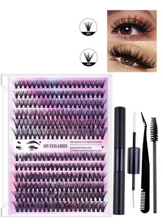 Segmented False Eyelash Set 240 Clusters, 30D 40D Mix Lash Clusters, with Double Headed Glue, Tweezers and Eyelash Brush, Eyelash Extension Kit, Enlarge Eyes Naturally, Curl Eyelash, Diy Eyelashes - pzsku/ZBB2F919153D9964B2B24Z/45/_/1713583102/84cc5c73-75c4-4fc5-9e1d-33c8803058eb