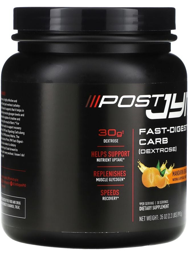 JYM Supplement Science Post JYM Fast-Digesting Carb Mandarin Orange 2.2 lbs (993 g) - Image 2