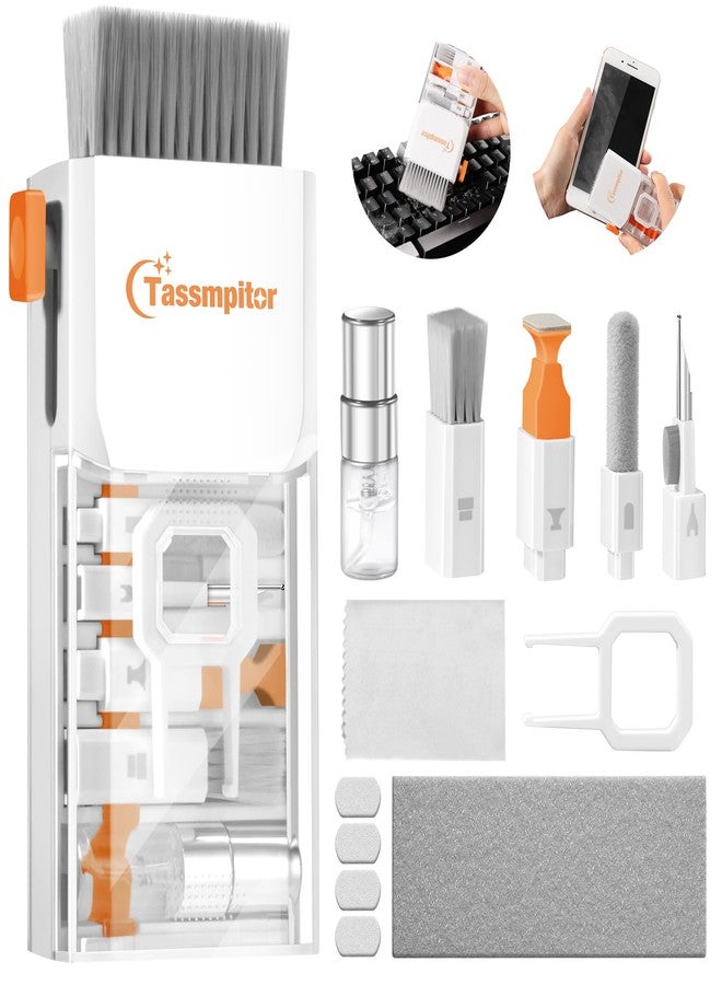 Tassmpitor Keyboard Cleaner Laptop Cleaning Kit, All-in-One Keyboard Cleaning Kit, Laptop Cleaner Tool for MacBook iPad iPhone Computer, Portable Electronics Brush Tool for Tablet PC Camera Lens Earbuds Monitor - Image 1