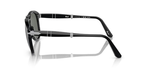 Persol PO0714 Aviator Sunglasses, Black/Green Polarized, 54 mm - Image 2