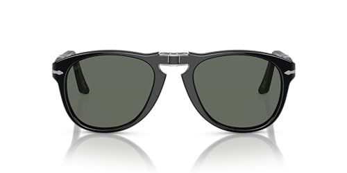 Persol PO0714 Aviator Sunglasses, Black/Green Polarized, 54 mm - Image 3