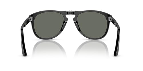 Persol PO0714 Aviator Sunglasses, Black/Green Polarized, 54 mm - Image 4
