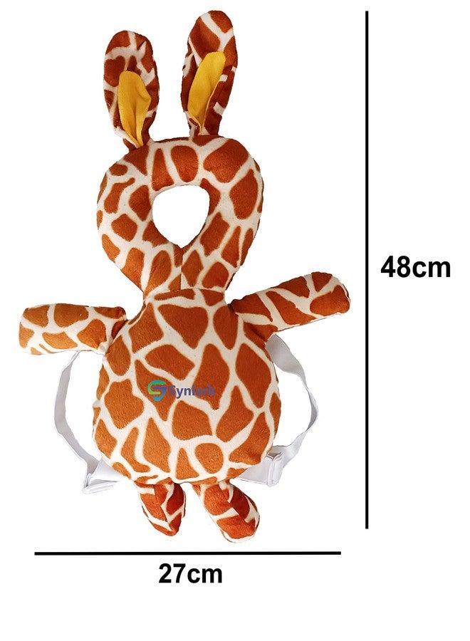 Synlark Baby Toddlers Kids Child Head Back Safety Protector Pad Cushion Pillow with Straps (Standard, Brown 2) - Image 3