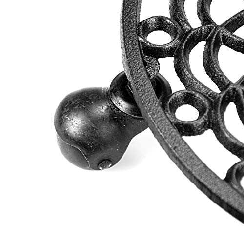 Fasmov حامل نباتات فاسموف من الحديد الزهر مع عجل ثقيل للداخلية، صينية متدحرجة، قاعدة نباتات - Image 4