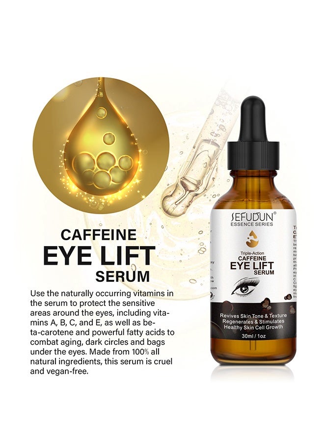 سيفودون سيروم رفع العينين بالكافيين، حمض الهيالورونيك، الكولاجين والكافيين لشد وتقليل الانتفاخات، الهالات السوداء، التجاعيد، والخطوط الدقيقة حول العينين، 30 مل - Image 2