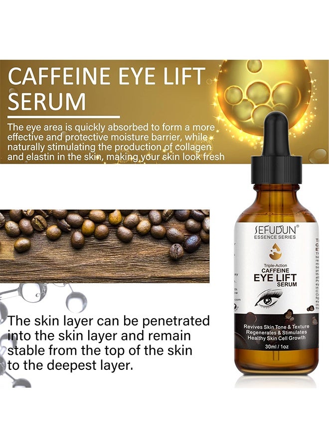 سيفودون سيروم رفع العينين بالكافيين، حمض الهيالورونيك، الكولاجين والكافيين لشد وتقليل الانتفاخات، الهالات السوداء، التجاعيد، والخطوط الدقيقة حول العينين، 30 مل - Image 4