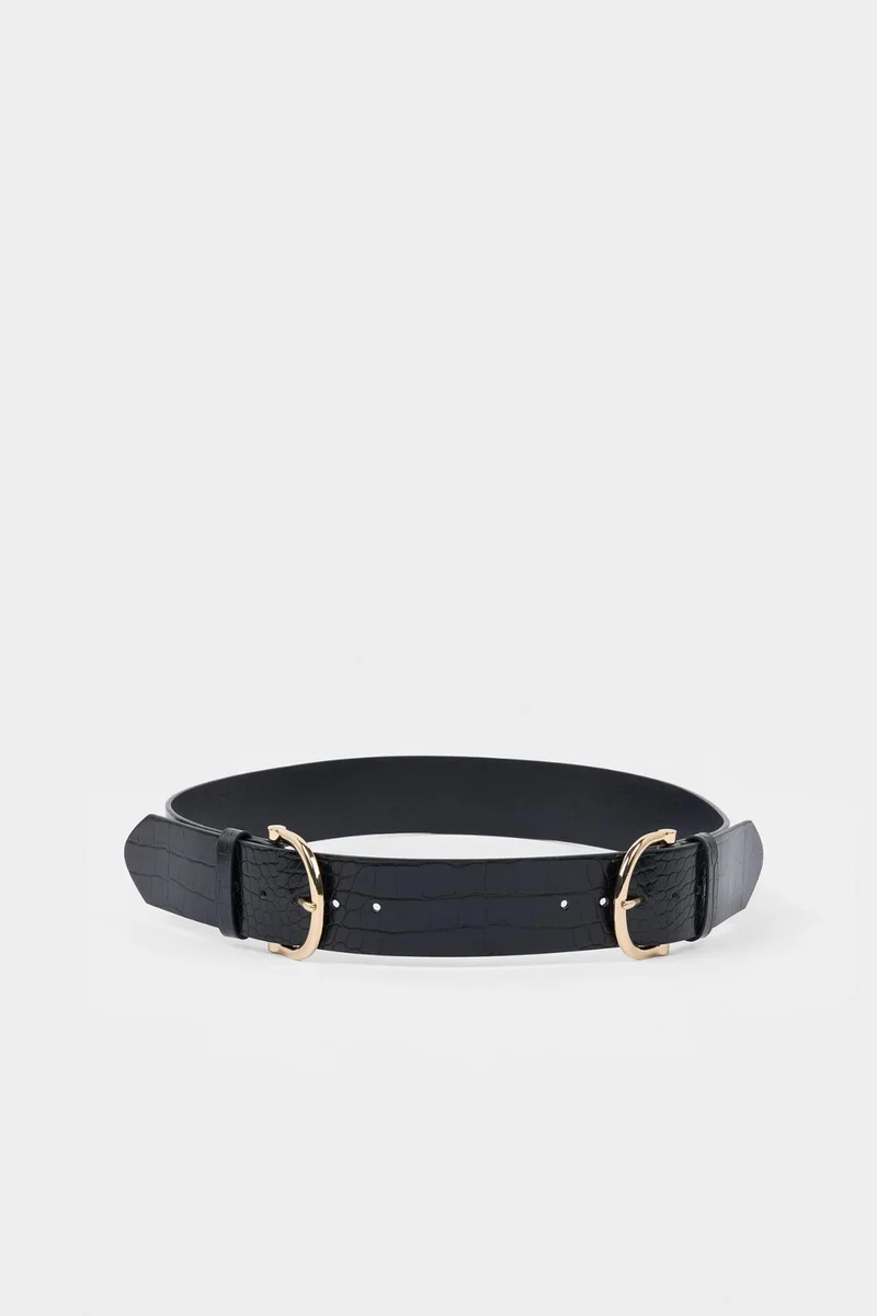 Defacto  Woman Oval Buckle Faux Leather Classic Belt for Women | Best Price UAE