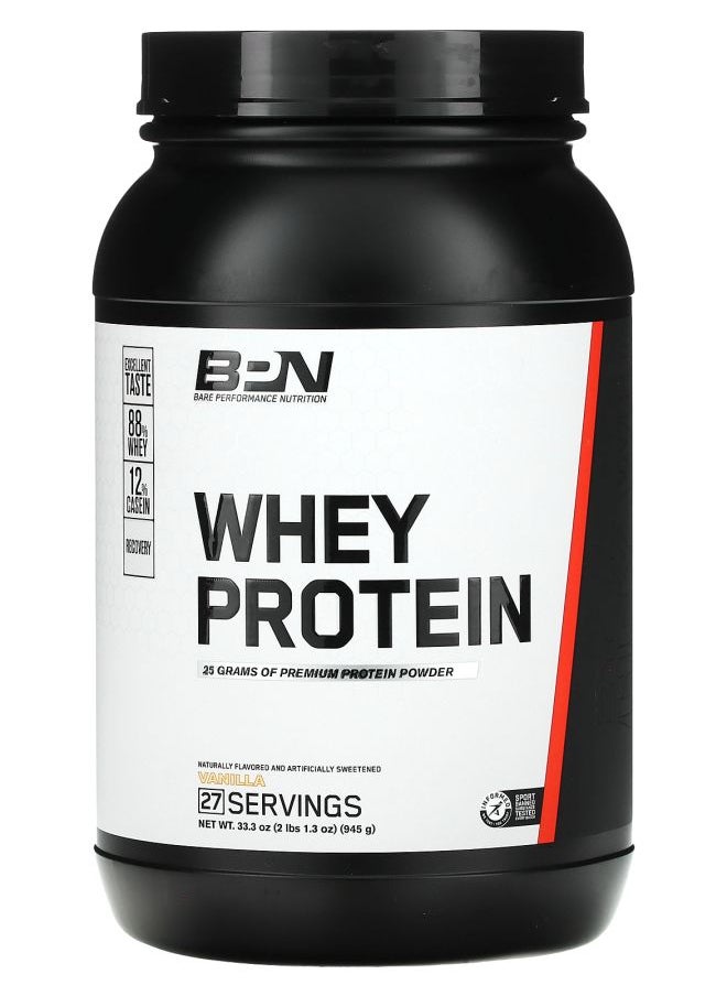 Bare Performance Nutrition Whey Protein Vanilla 2 lbs (945 g) 