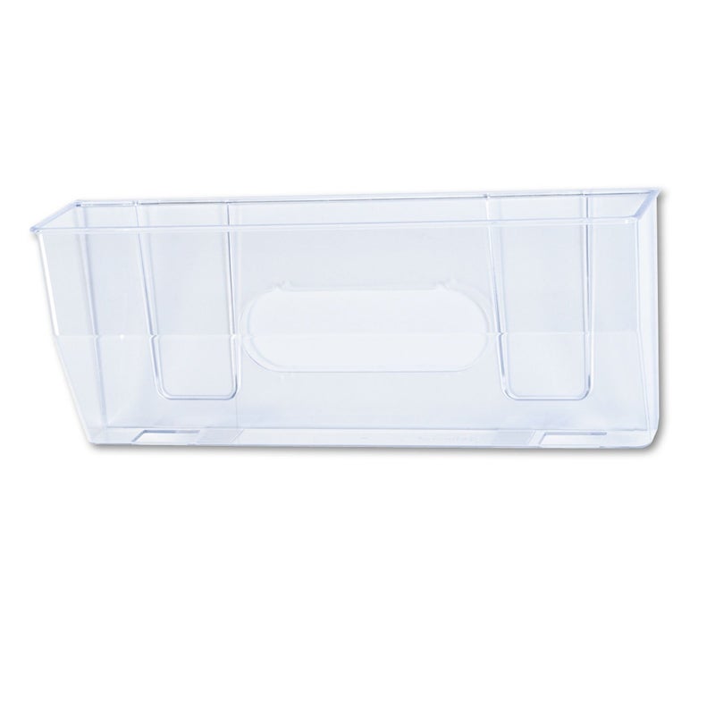 Deflecto 50101 Docupocket oversized magnetic wall file pocket, 15w x 3d x 6-3/8h, clear - Image 1