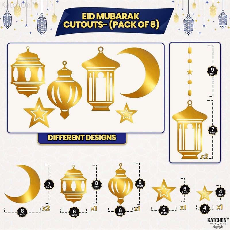 KatchOn Eid Mubarak Garland Decoration – Eid Party Garland for Decor & Iftar Party Decorations – Pack of 1 - Image 3