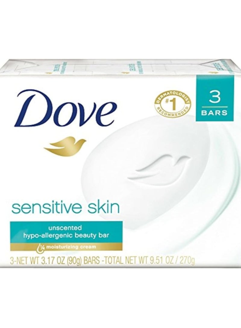 دوف صابون دوف للبشرة الحساسة بيوتي 3 بارات - Image 1