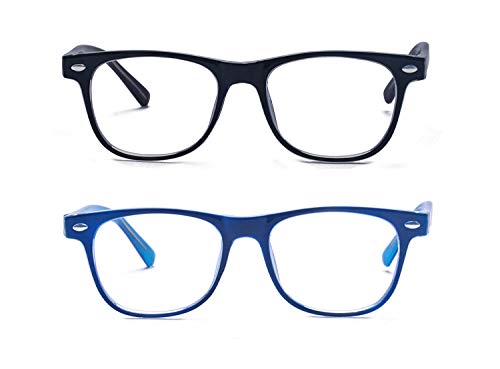 Outray 2 Pack Kids Computer Blue Light Blocking Glasses for Boys and Gilrs Age 3-12 Anti Eyestrain (Set Black+Blue, 46) - Image 3