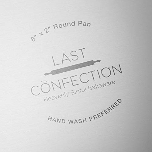 Last Confection 3-Piece Round Cake Pan Set - Includes 4 x 2, 6 x 2 and 8 x 2 Inch Anodized Aluminum Layer Cake Pans Baking Tins - Image 5