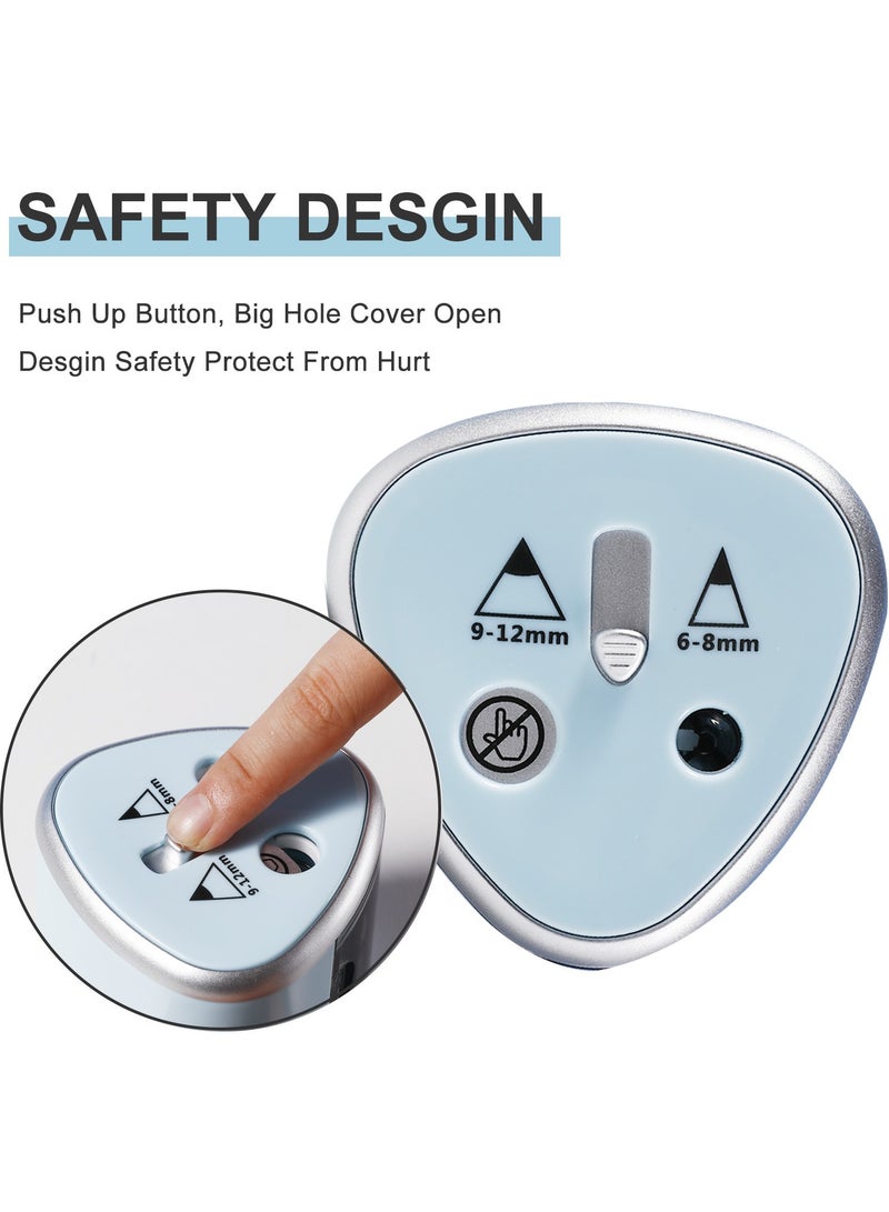 tenwin Electric Dual-Hole Pencil Sharpener | Automatic Student & Artist Sharpener for  (6-8mm, 9-12mm) Pencils - Image 2