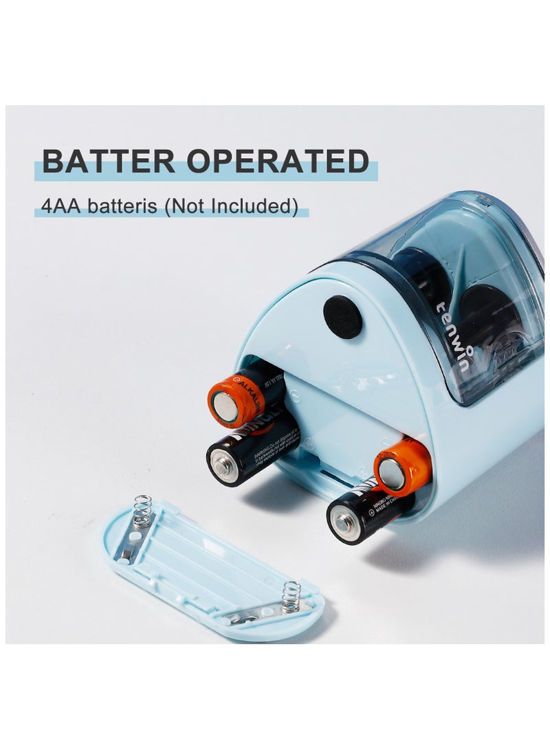 tenwin Electric Dual-Hole Pencil Sharpener | Automatic Student & Artist Sharpener for  (6-8mm, 9-12mm) Pencils - Image 4