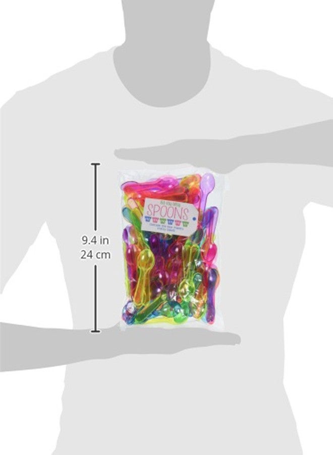 Outside the Box Papers ملاعق تذوق صغيرة - بلاستيك شفاف - أزرق، وردي، أخضر، أصفر، برتقالي - 150 عبوة من أوتسايد ذا بوكس بيبرز - Image 3