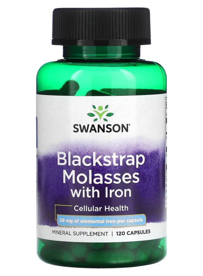 SWANSON Blackstrap Molasses With Iron 120 Capsules