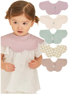 Konny Konny Baby Bibs 5-Pack, 360° Rotate, Soft and Absorbent Bandana Drooling for Boys Girls  - Image 1